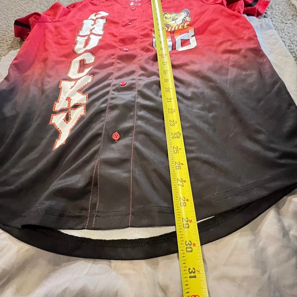 Chucky Baseball Jersey Kids Large‎ Red Black Gradient Wanna Play Horror Movie L